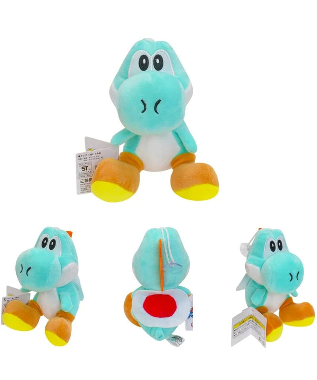 Figurine Peluche Super Mario - Yoshi Bleu 15 cm
