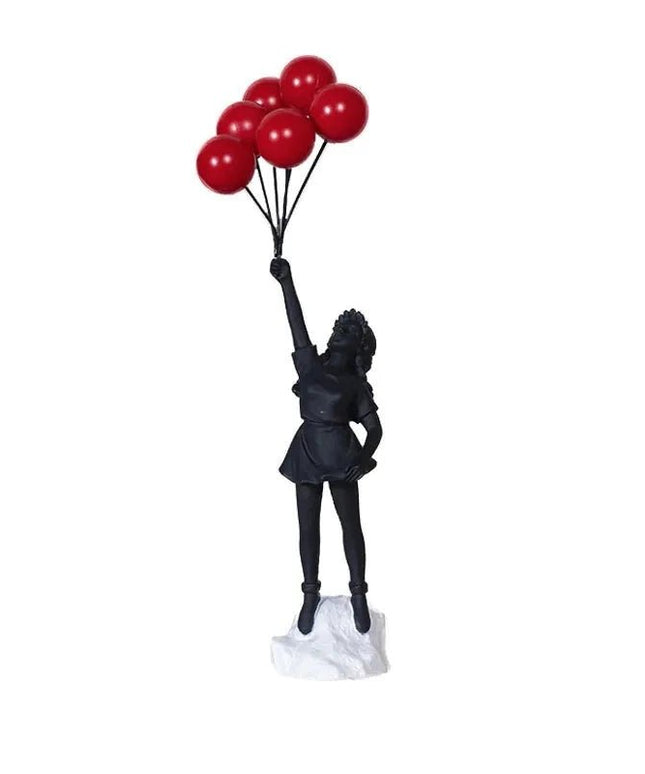 Figurine Banksy Sculpture "Flying Balloon Girl" noir