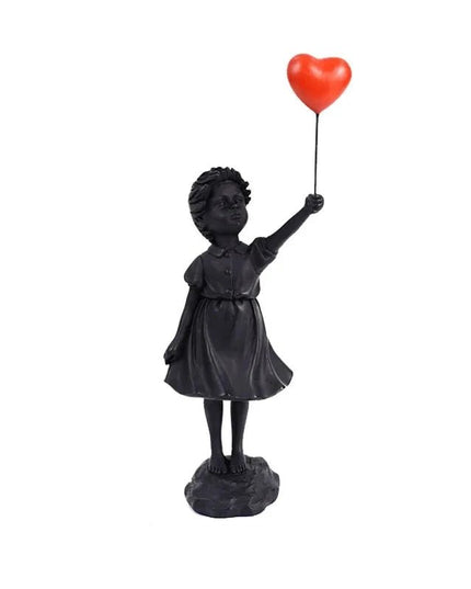 Figurine Banksy Sculpture "Heart Girl" noir
