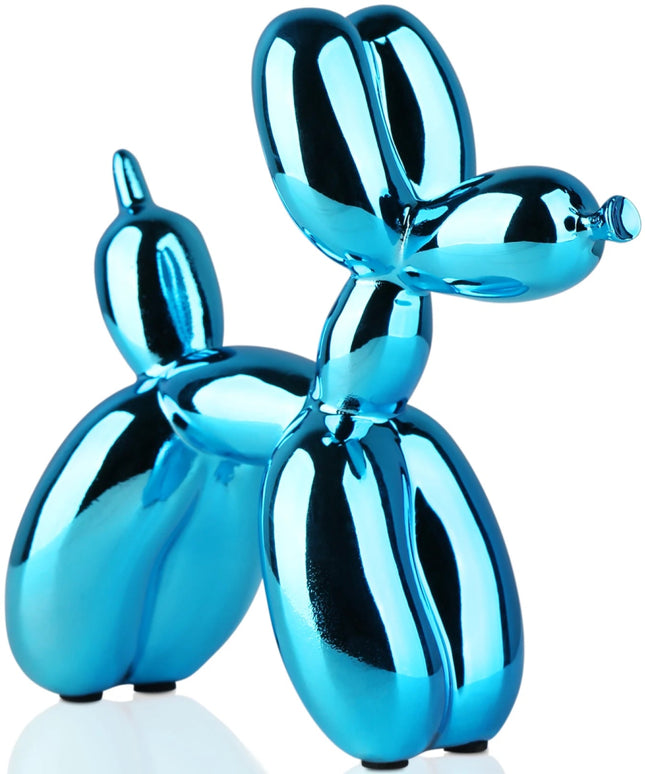 Figurine Chien Ash en Résine bleu ciel