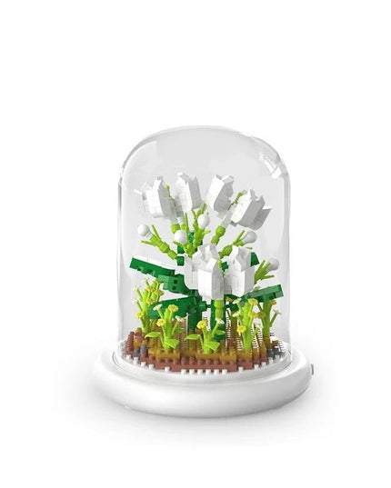 Figurine de Construction Terrarium de Fleurs #B 13.5 cm