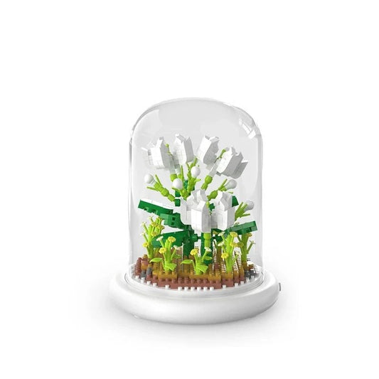 Figurine de Construction Terrarium de Fleurs #B 13.5 cm