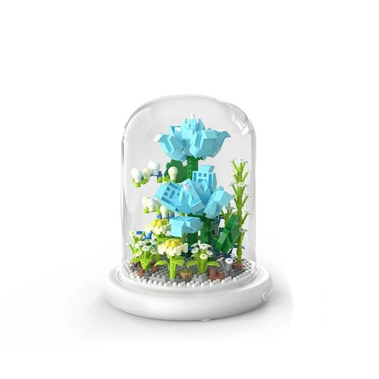 Figurine de Construction Terrarium de Fleurs #C 13.5 cm