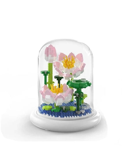 Figurine de Construction Terrarium de Fleurs #E 13.5 cm