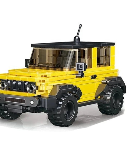 Figurine de Construction - Voiture 4x4 Jaune