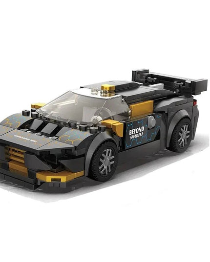 Figurine de Construction - Voiture de Sport Gris Foncé