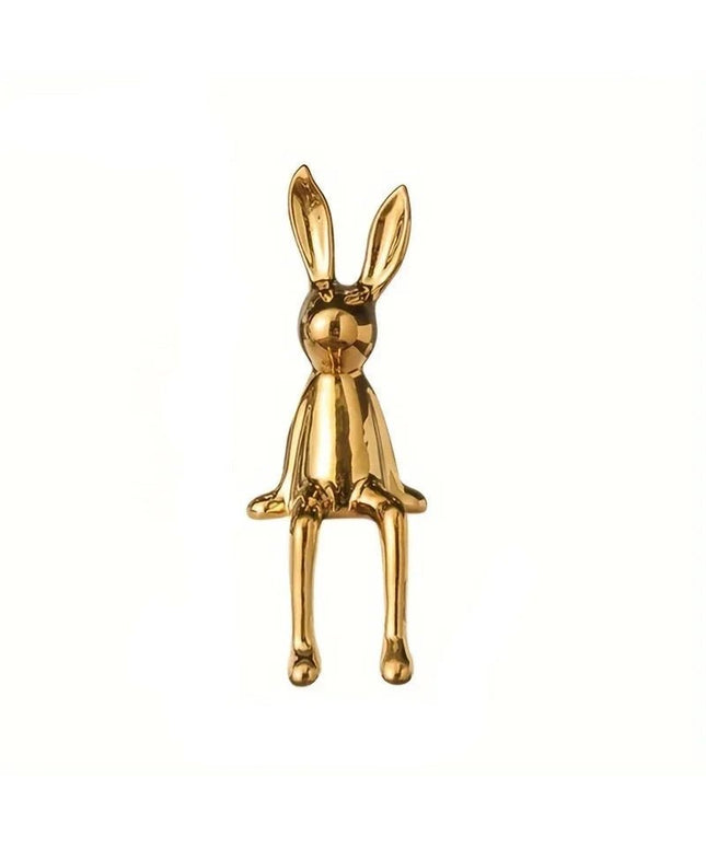 Figurine Lapin Jezper Or Jaune