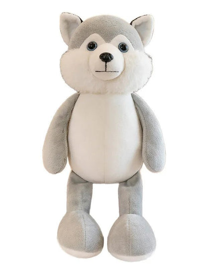 Figurine Peluche Animal - Husky gris 25 cm