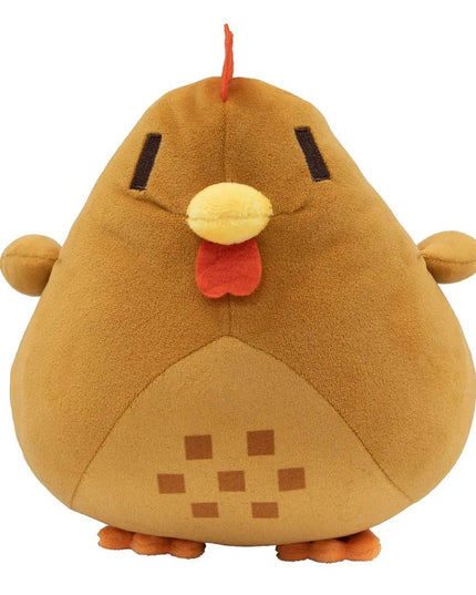 Figurine Peluche Animal - Poule 20 cm marron