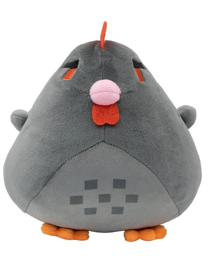 Figurine Peluche Animal - Poule 20 cm gris