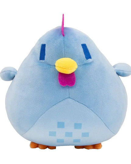 Figurine Peluche Animal - Poule 20 cm bleu