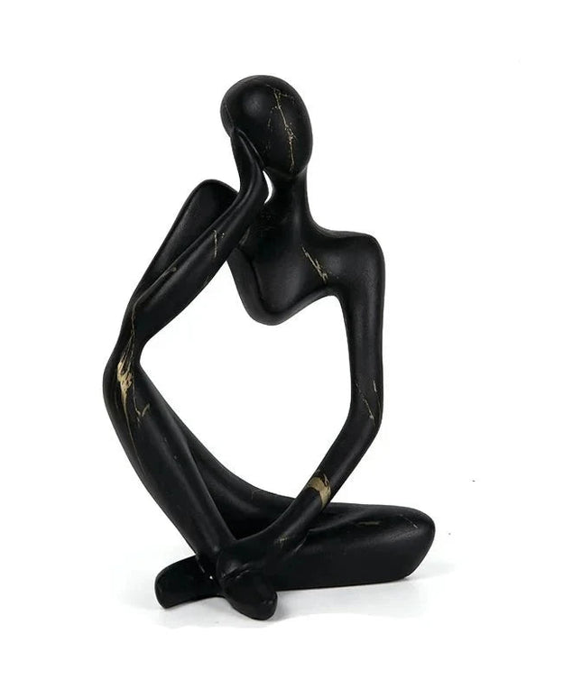 Figurine Penseur en Résine noir