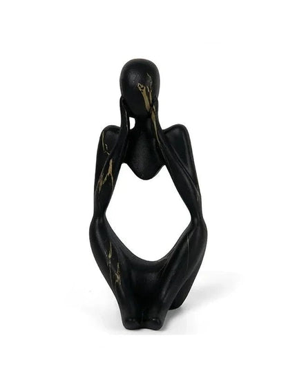 Figurine Penseur Maba en Résine noir