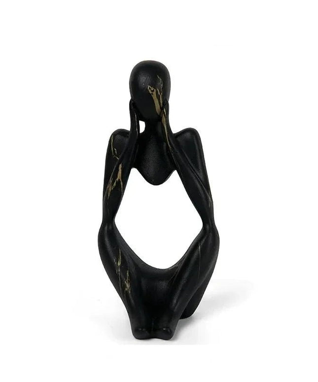 Figurine Penseur Maba en Résine noir